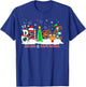 Believe Autism Awareness Christmas Tree Light Santa Reindeer T-Shirt - T-Shirt | Royal