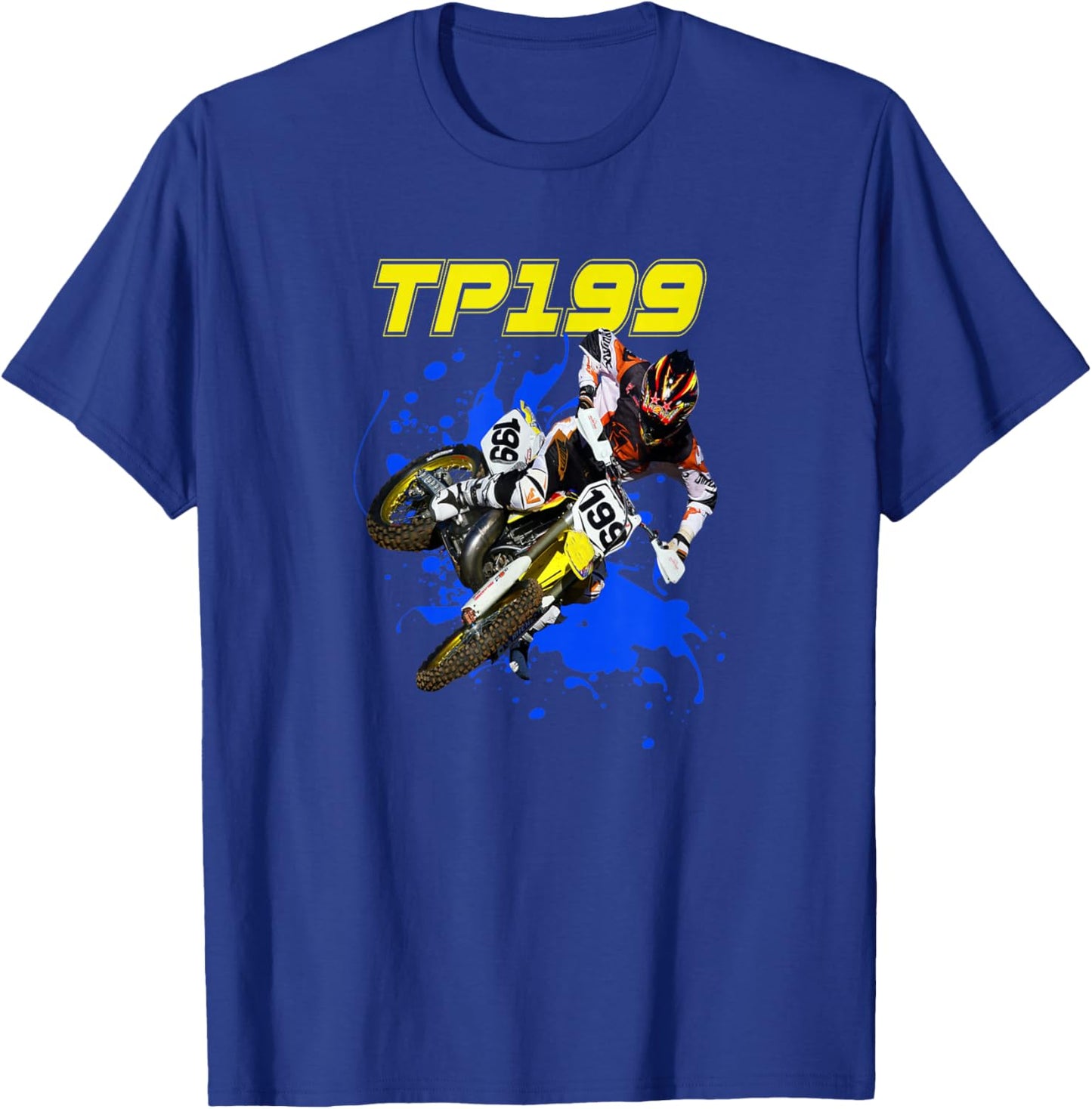 TP199-Official -Kids Black Modern Motocross T-Shirt - T-Shirt | Royal
