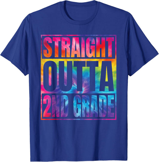 Straight Outta 2nd Grade Great Graduation Gifts Second Grade T-Shirt - T-Shirt | Royal