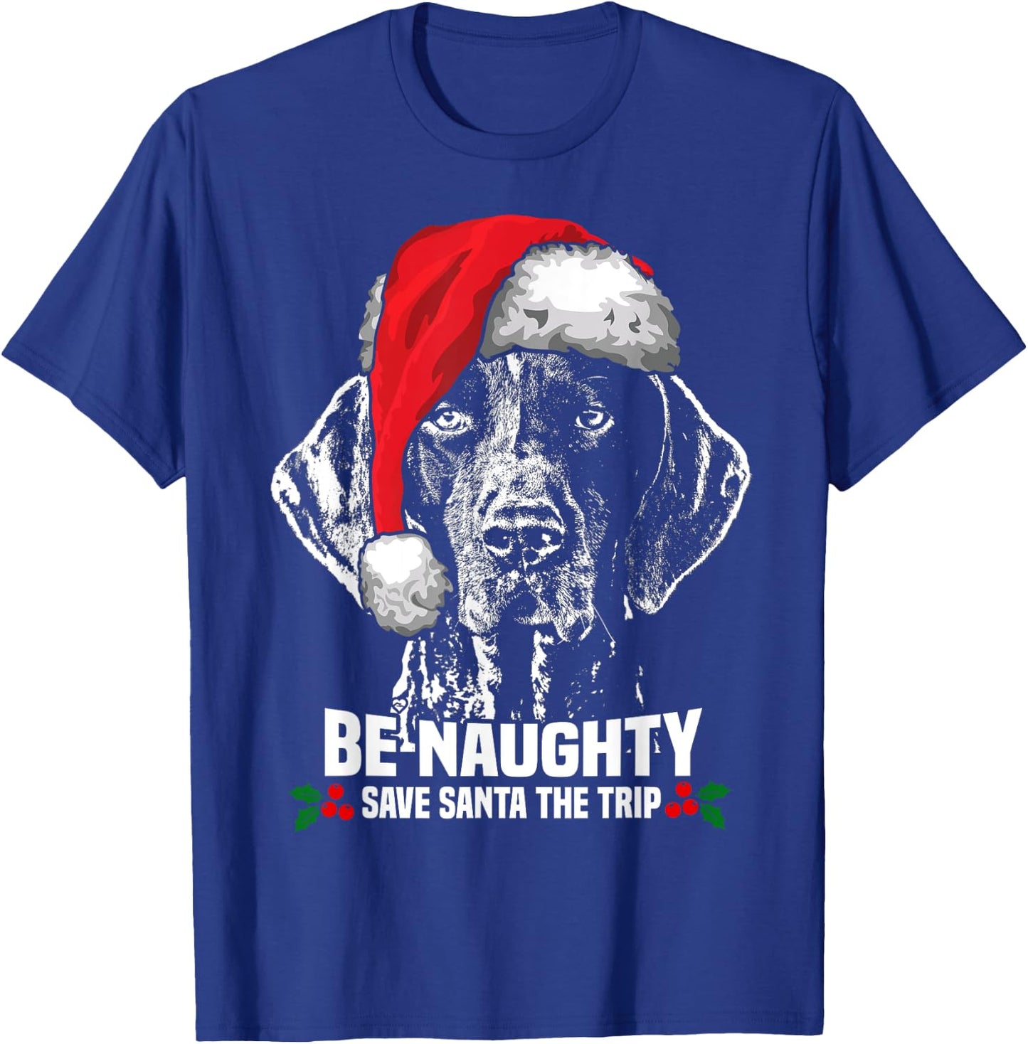 Save Santa German Shorthaired Pointer Xmas T-Shirt - T-Shirt | Royal