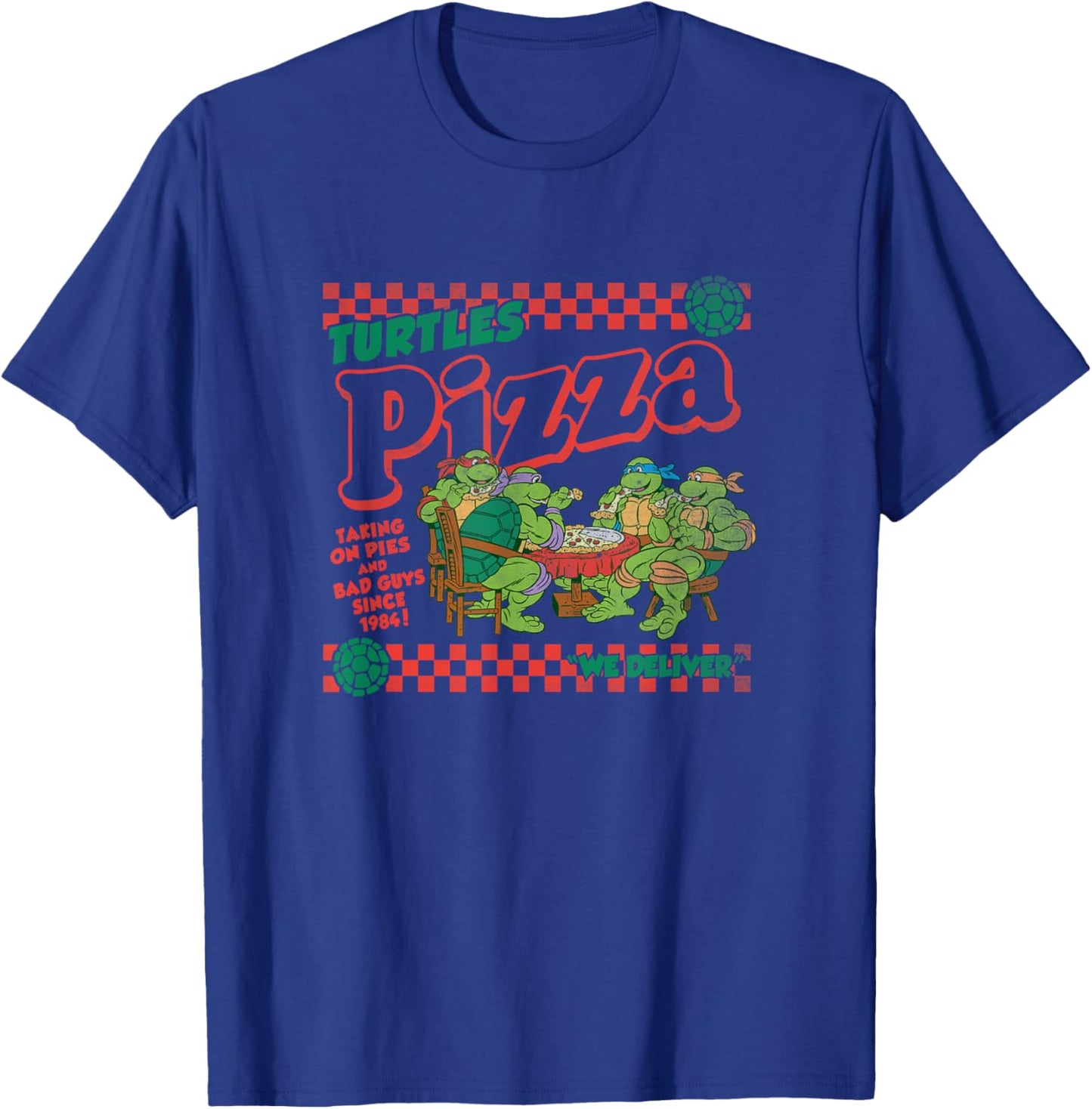 Teenage Mutant Ninja Turtles Pizza Delivery Classic Logo T-Shirt - T-Shirt | Royal