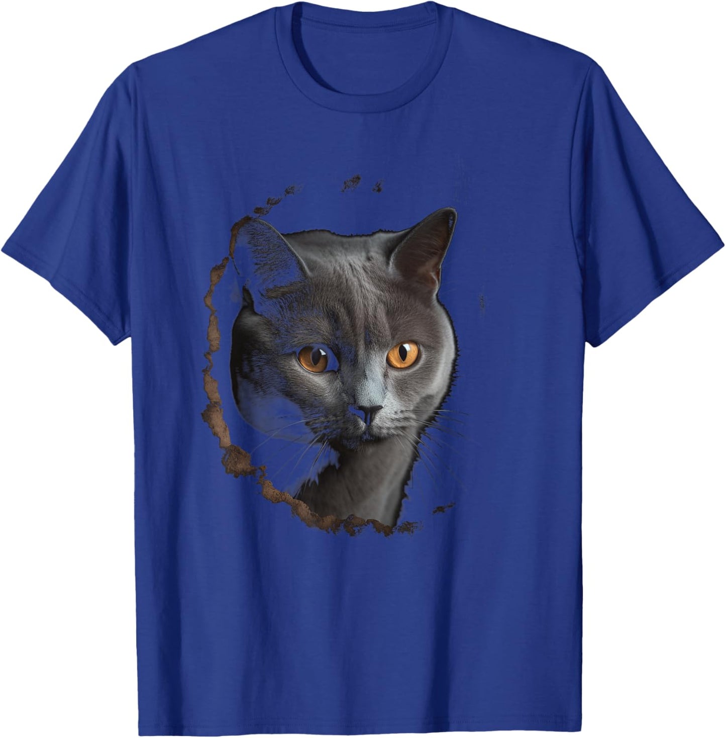 Chartreux Cat Eyes Kitty Kitten Cat Artwork Cat Face T-Shirt - T-Shirt | Royal