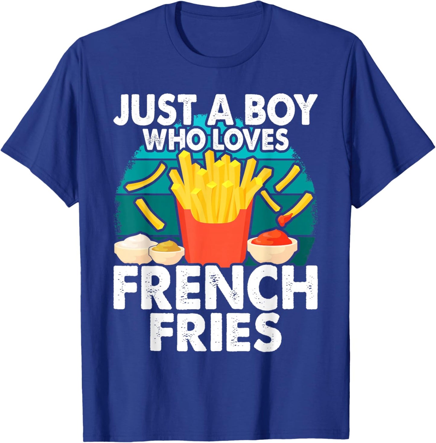 Cool Just a Boy Who Loves French Fries Boys Kids Toddler T-Shirt - T-Shirt | Royal