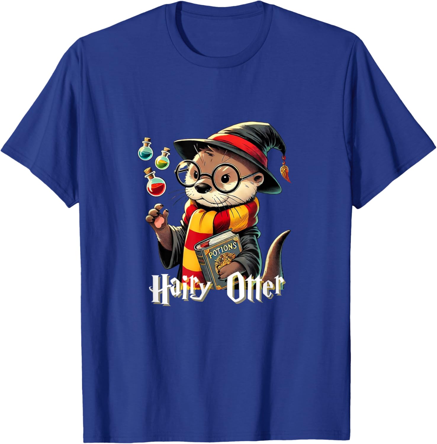 Hairy Otter - Funny Wizard T-Shirt - T-Shirt | Royal