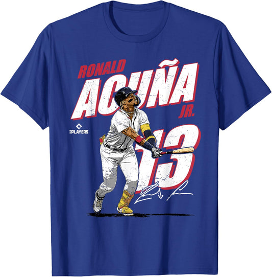 Ronald Acuna Jr. | Atlanta Baseball MLB Players | MLBRAC3001 T-Shirt - T-Shirt | Royal