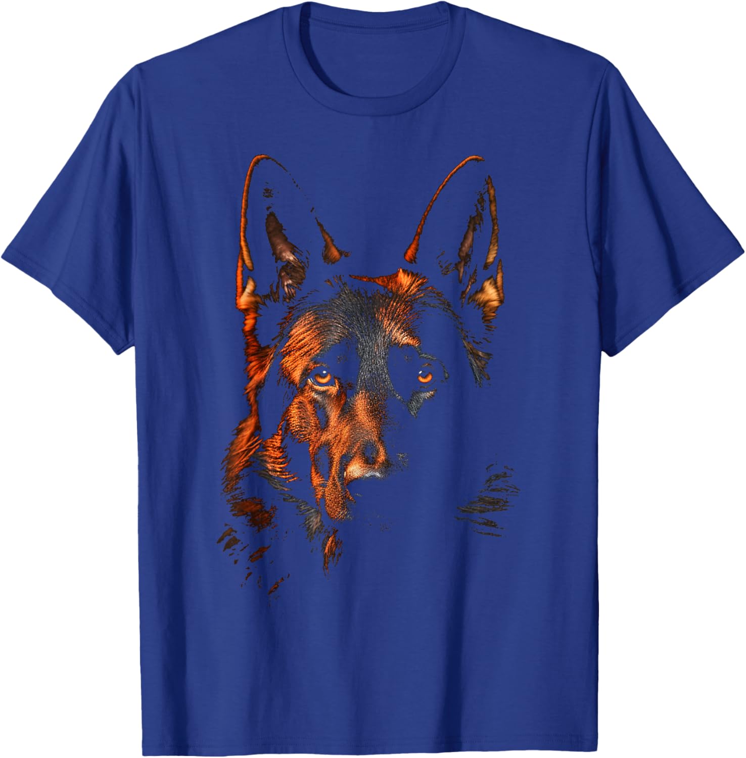 German Shepherd Graphic Pet Illustration Dog German Shepherd T-Shirt - T-Shirt | Royal
