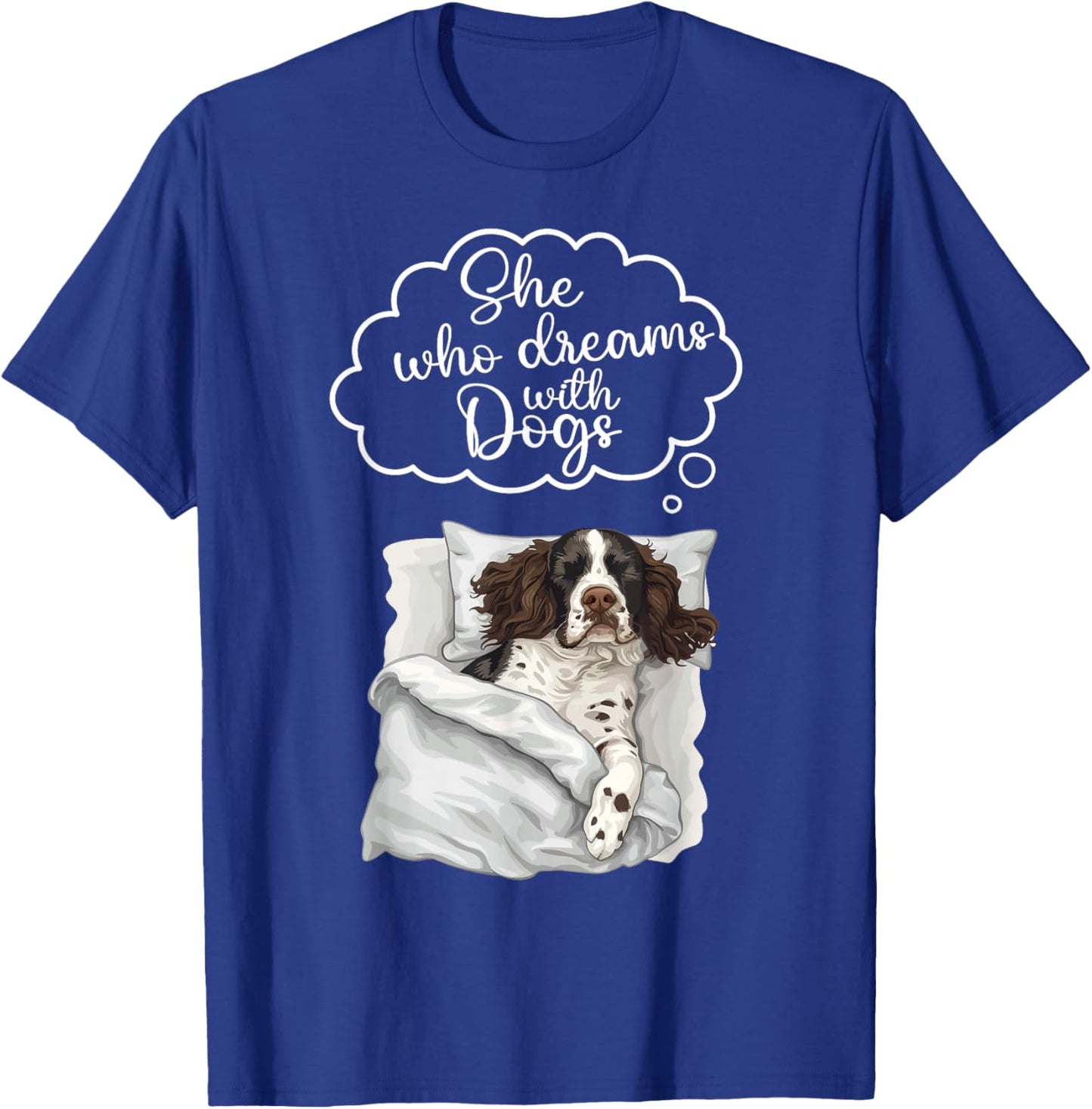 English Springer Spaniel Dog Nightgown Pajama T-Shirt - T-Shirt | Royal