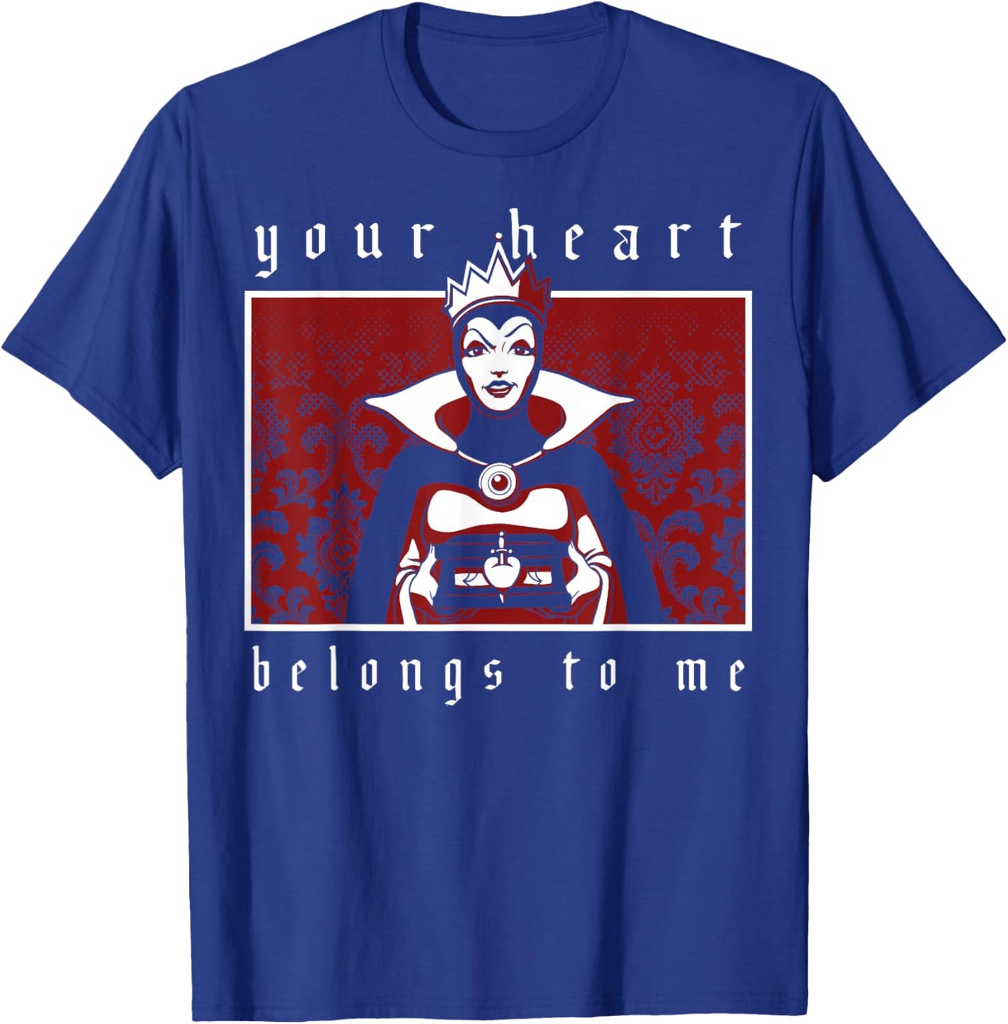 Disney Villains Valentine's Day Evil Queen Heart Portrait T-Shirt - T-Shirt | Royal
