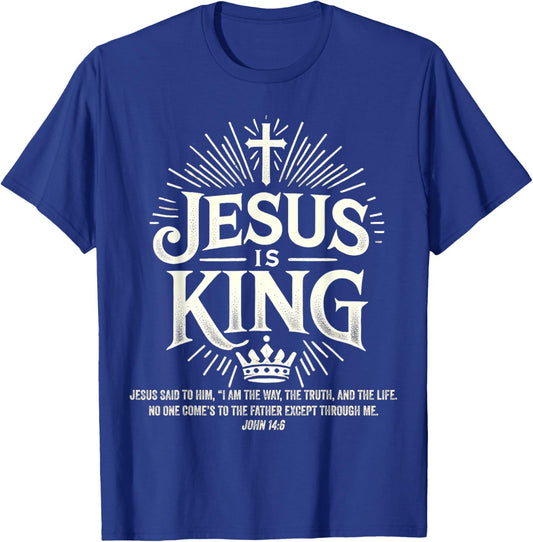 Jesus Is King Christian John 14:6 Bible Verse Costume T-Shirt - T-Shirt | Royal