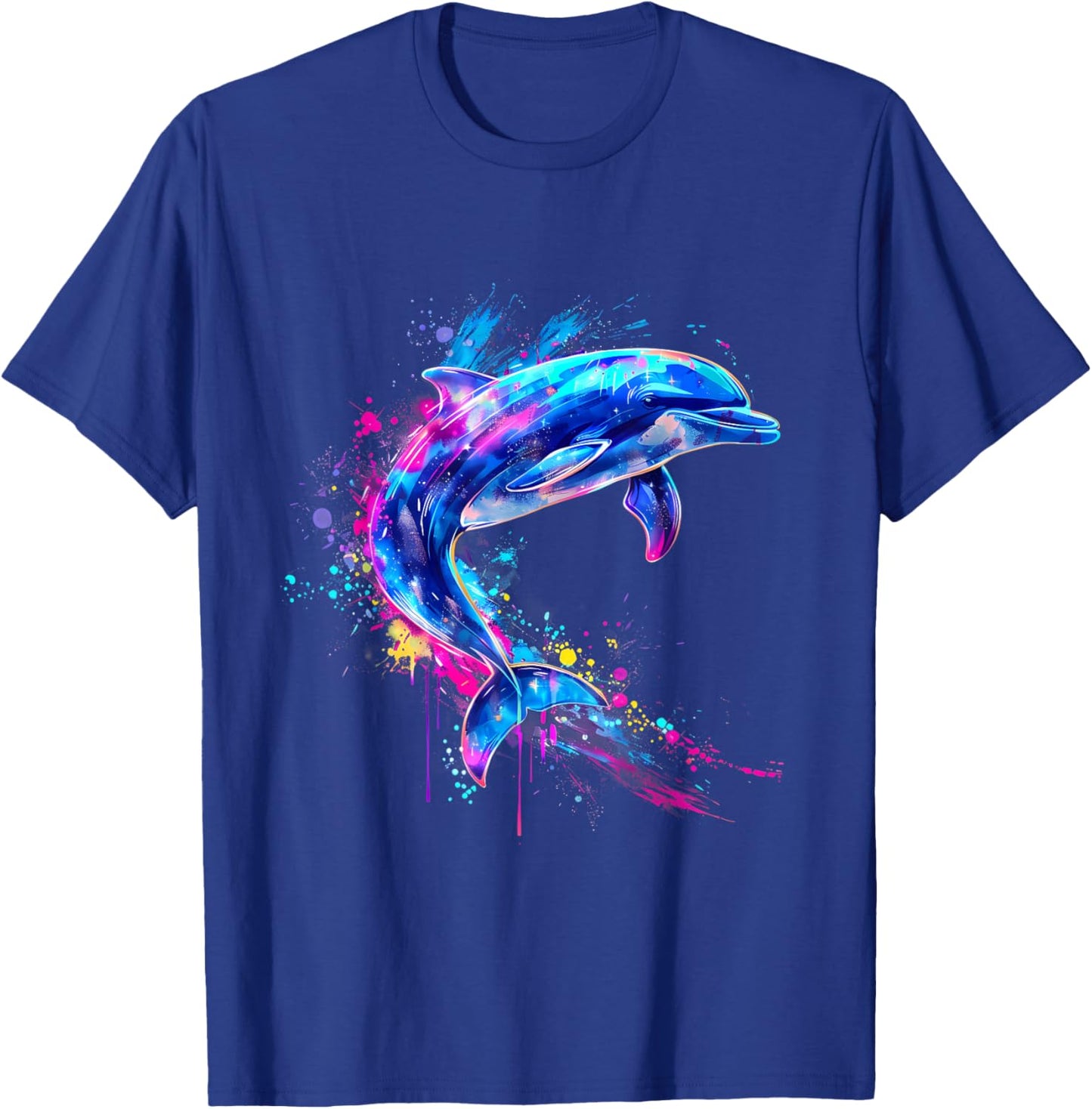 Dolphin Ocean Sea Dolphin Artwork Sea Ocean Animal Lover T-Shirt - T-Shirt | Royal