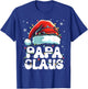 Groovy Papa Claus Christmas Lights Family Xmas Pajama T-Shirt - T-Shirt | Royal