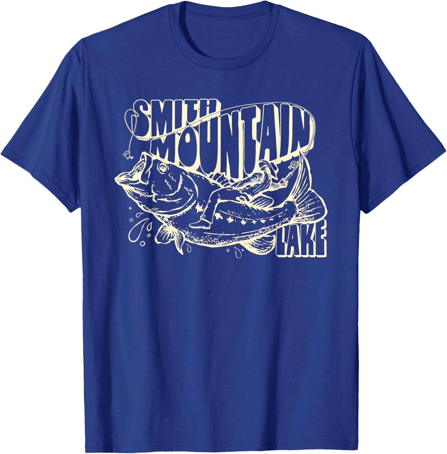 Smith Mountain Lake Virginia Striped Bass Fishing Rodeo T-Shirt - T-Shirt | Royal