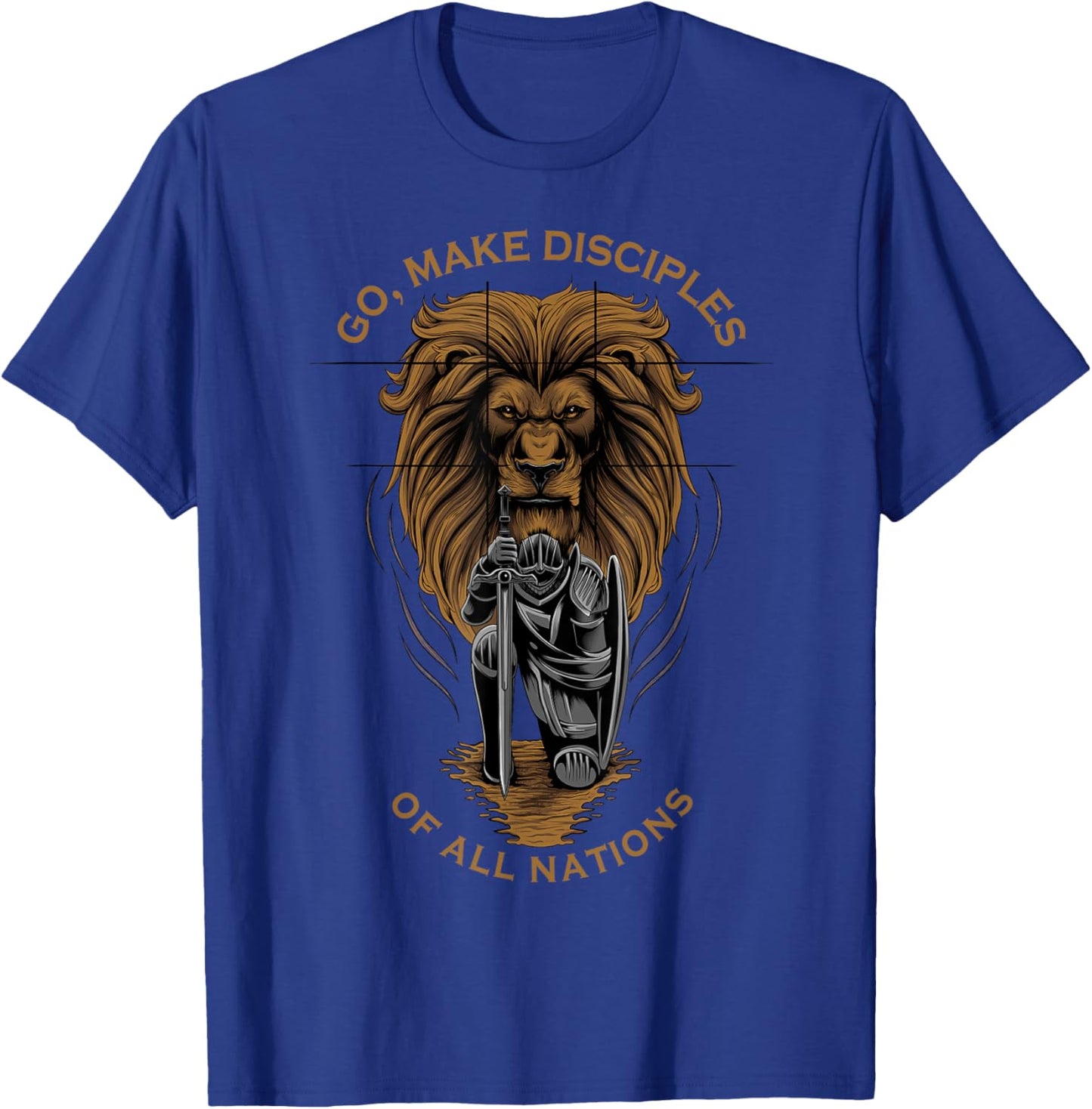 Christian Shirts Men Women The Great Commission Bible Verse T-Shirt - T-Shirt | Royal