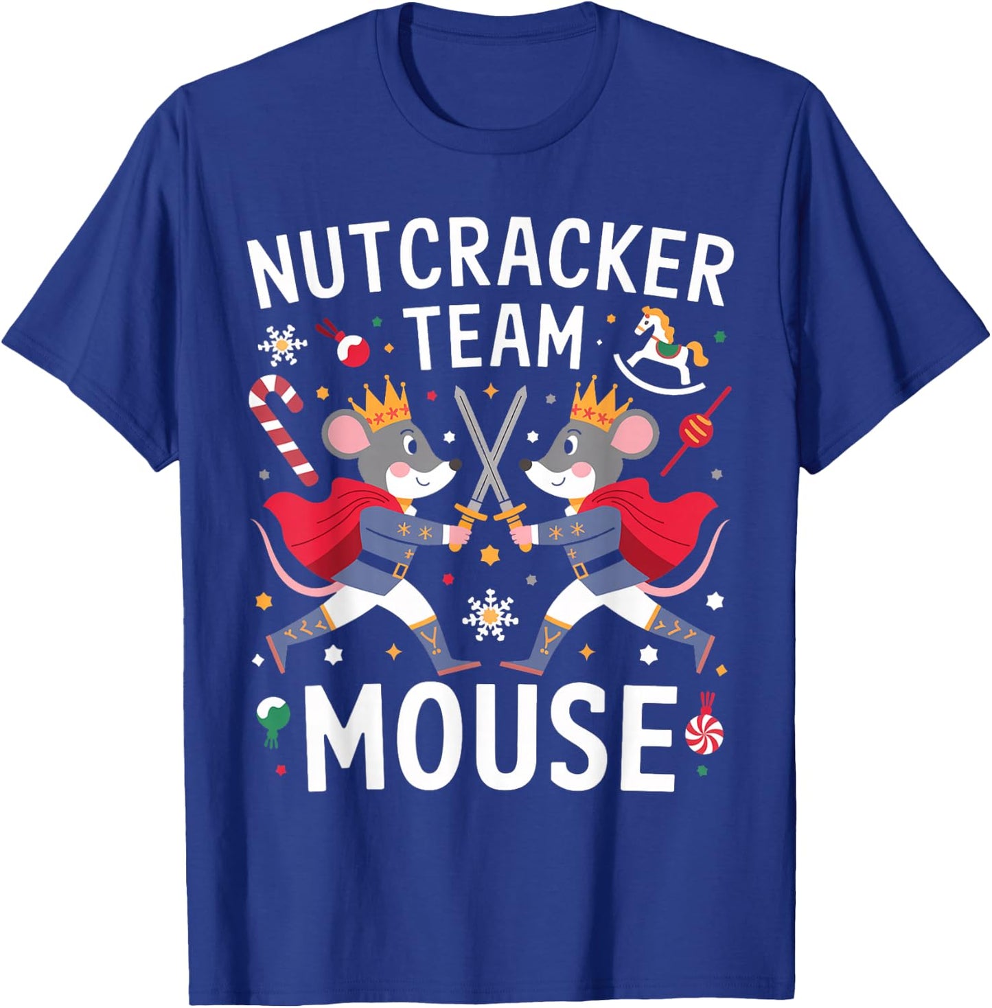 Funny Nutcracker Ballet Team Mouse Soldier Christmas Dance T-Shirt - T-Shirt | Royal