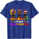Dachshund Dog Halloween Christmas Hallothanksmas Women Kids T-Shirt - T-Shirt | Royal