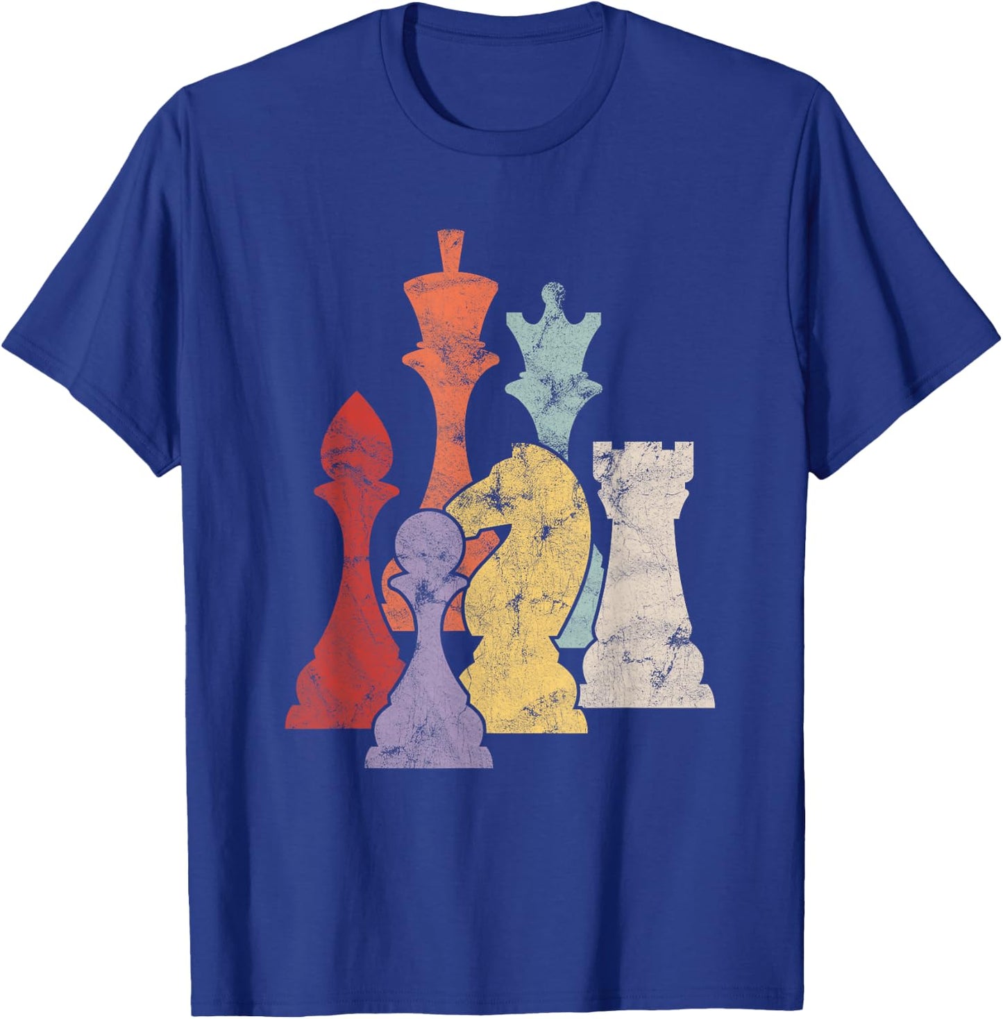 Retro Chess Piece Chess Shirts Boys Women Club Gift T-Shirt - T-Shirt | Royal