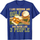 I Like Bourbon And Golf And Maybe 3 People Bourbon Whiskey T-Shirt - T-Shirt | Royal