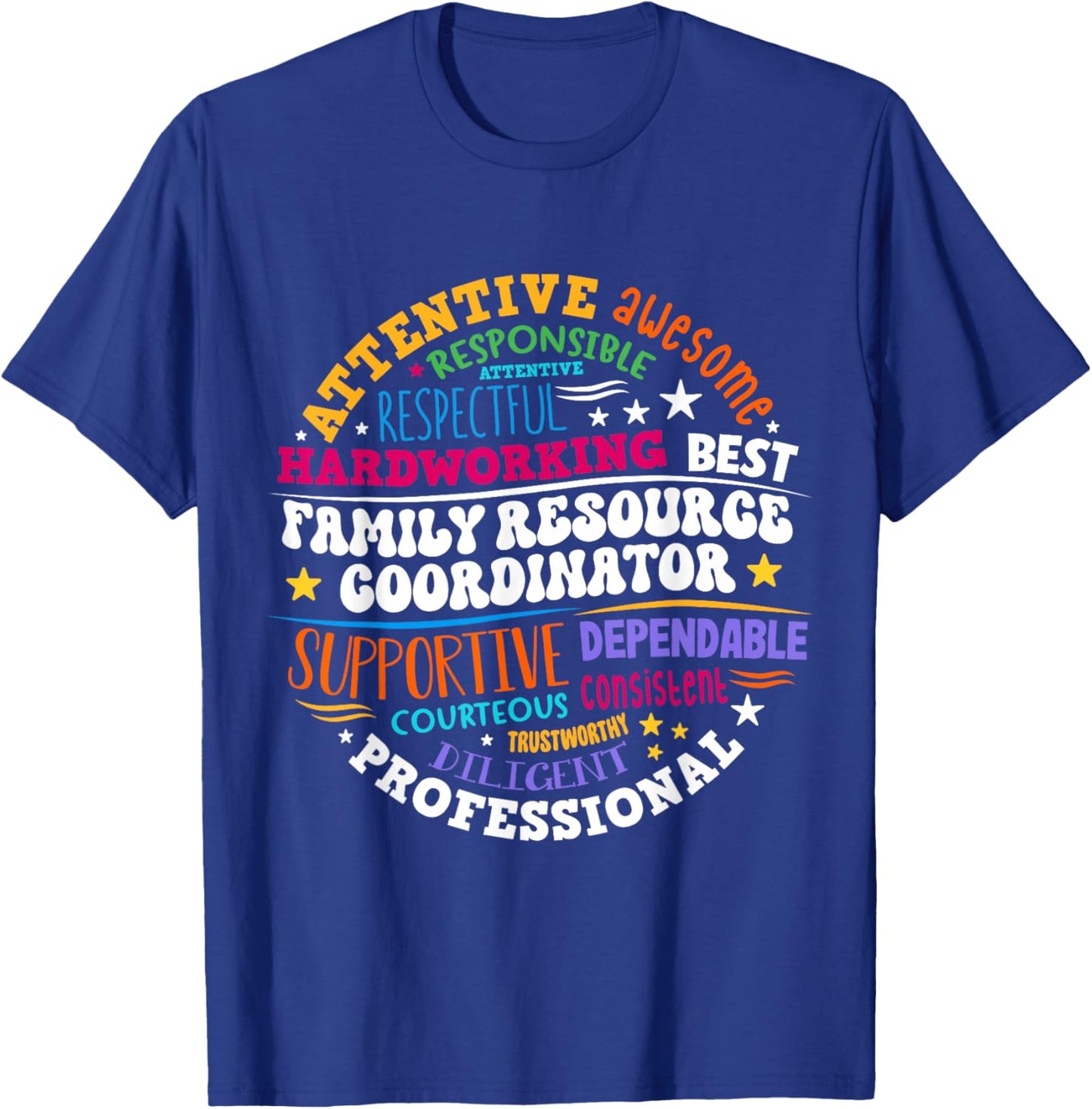Groovy Family Resource Coordinator Appreciation T-Shirt - T-Shirt | Royal