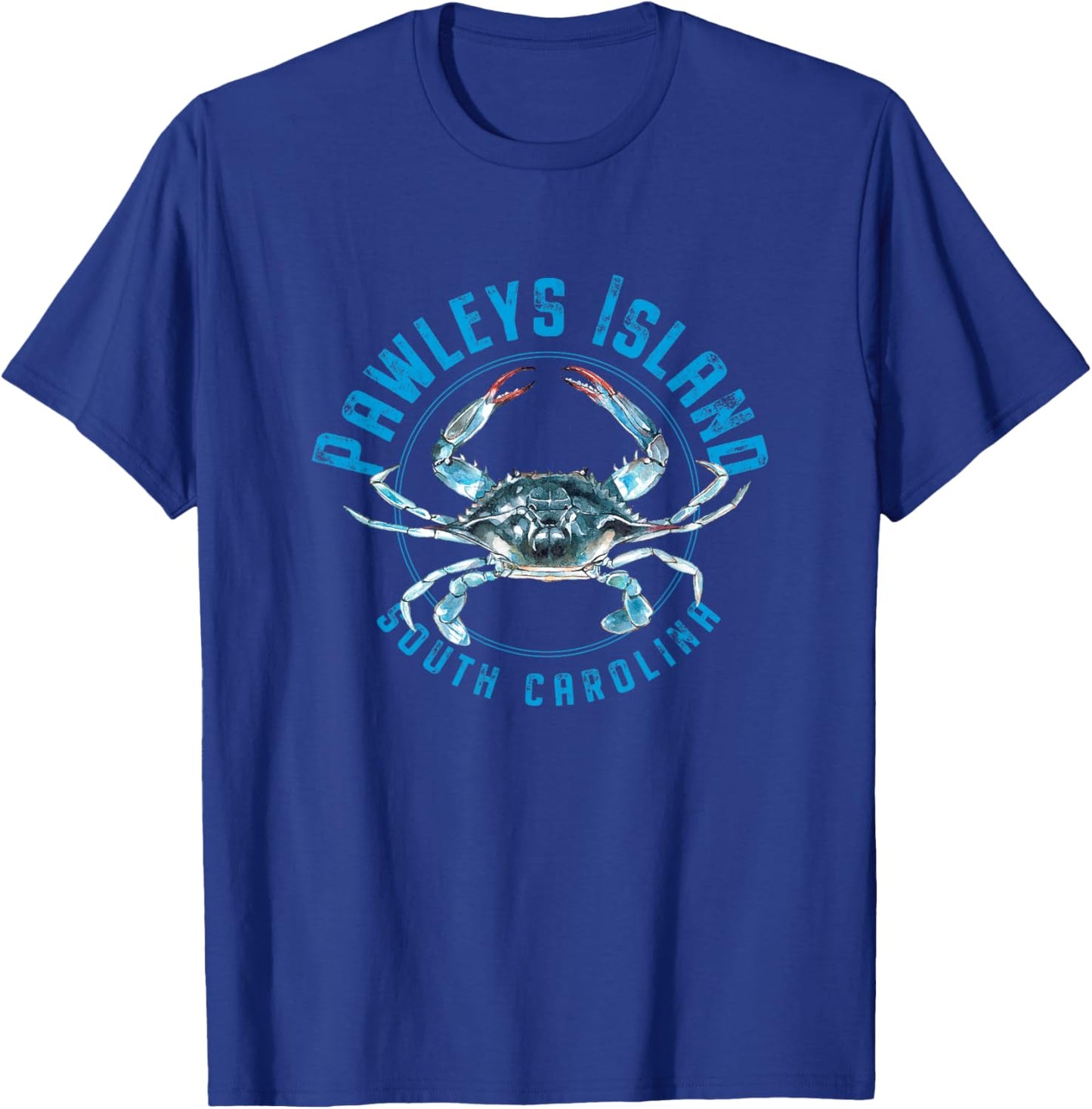 Pawleys Island South Carolina Blue Crab Design T-Shirt - T-Shirt | Royal