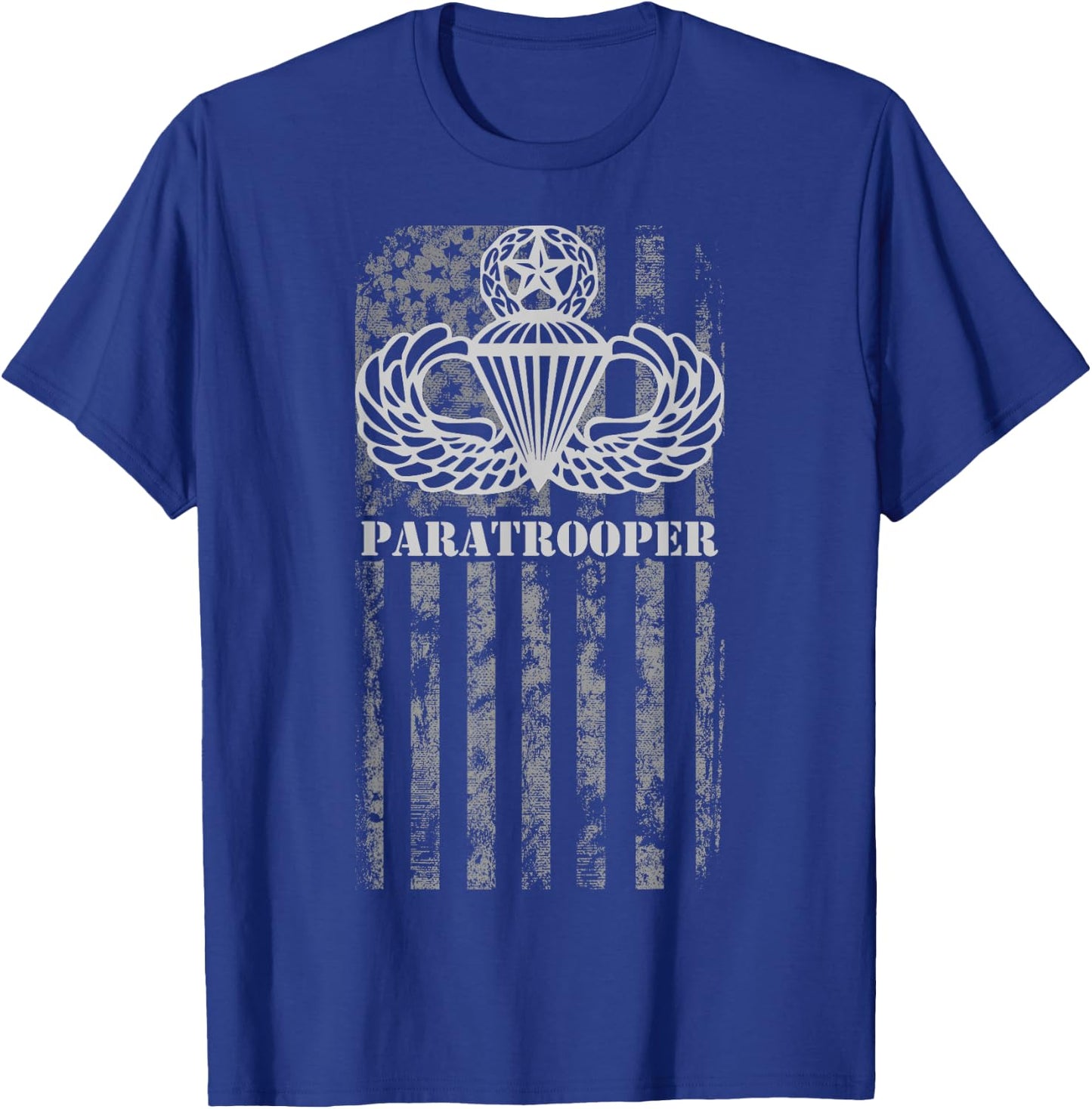 Airborne Jumpmaster Paratrooper Gray T-Shirt - T-Shirt | Royal