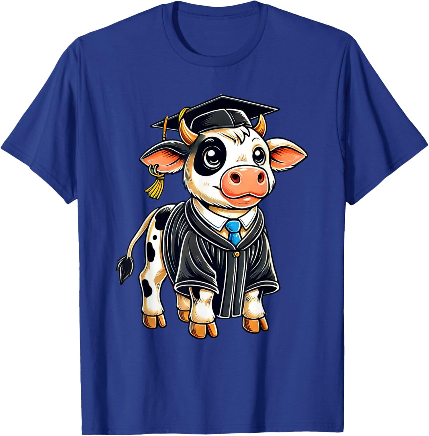 Cute Cow Graduation T-Shirt - T-Shirt | Royal