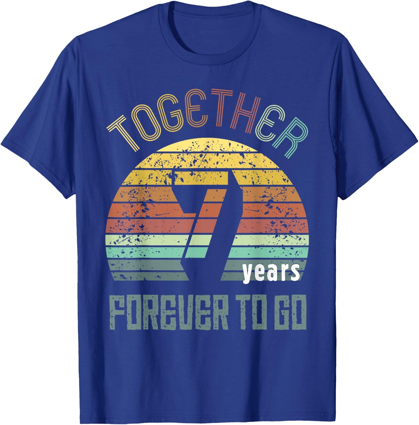 7th Years Wedding Anniversary Gifts For Couples Matching T-Shirt - T-Shirt | Royal