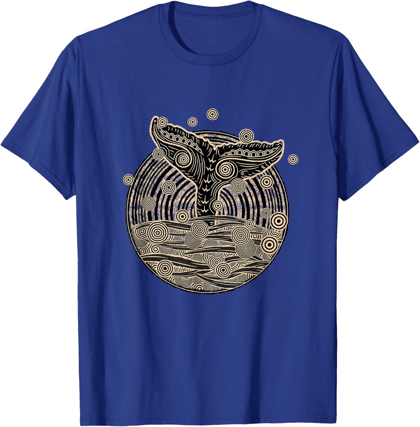 Vintage Tribal Whales Tail T-Shirt - T-Shirt | Royal