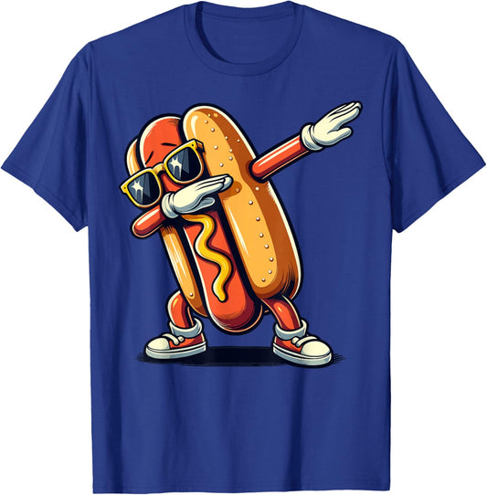 Cool Hot Dog Dabbing Funny Fast Food Hotdog Lovers Toddler T-Shirt - T-Shirt | Royal