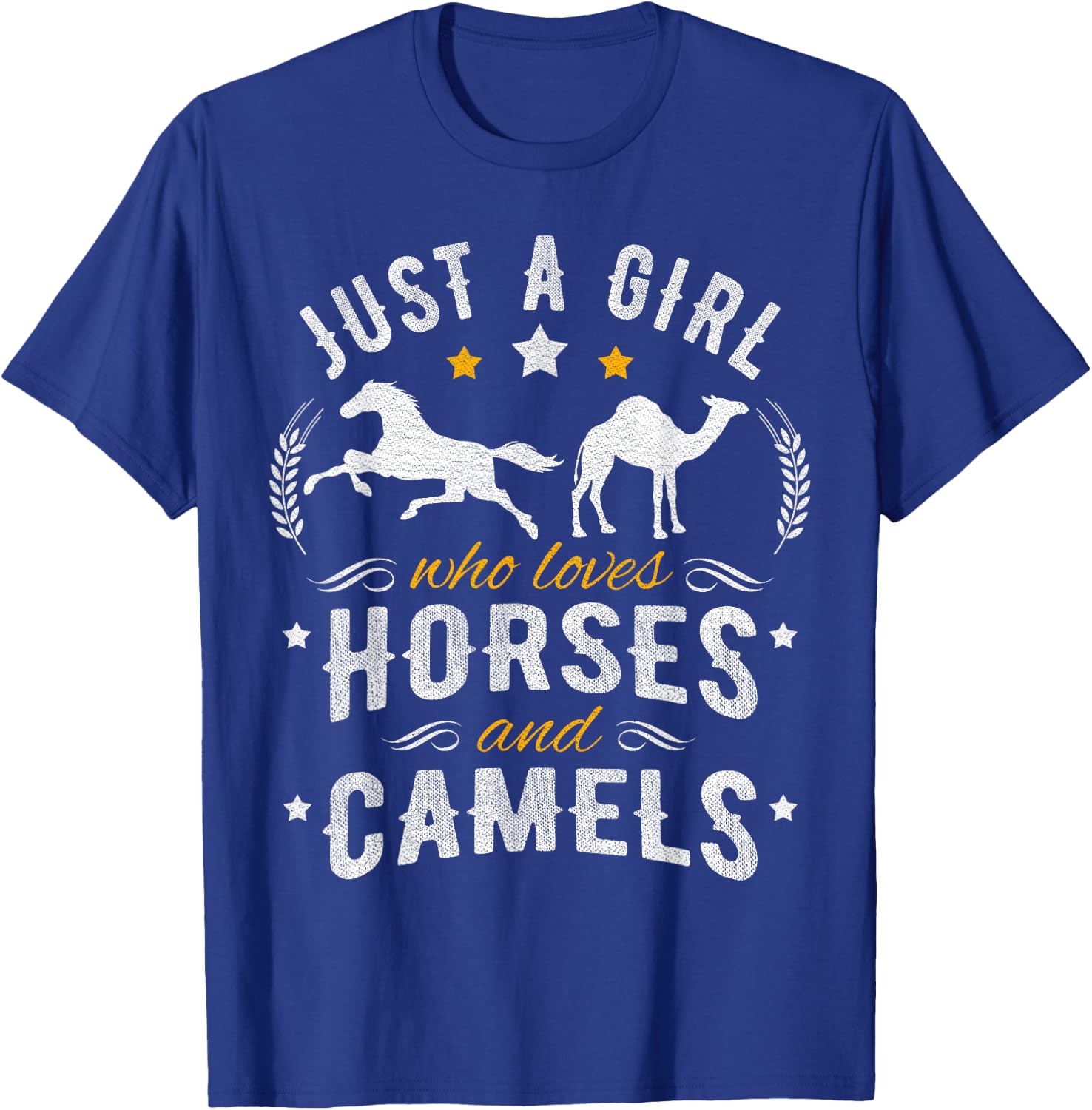 Horse and Camel Lover Just A Girl Gift T-Shirt - T-Shirt | Royal