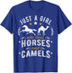 Horse and Camel Lover Just A Girl Gift T-Shirt - T-Shirt | Royal