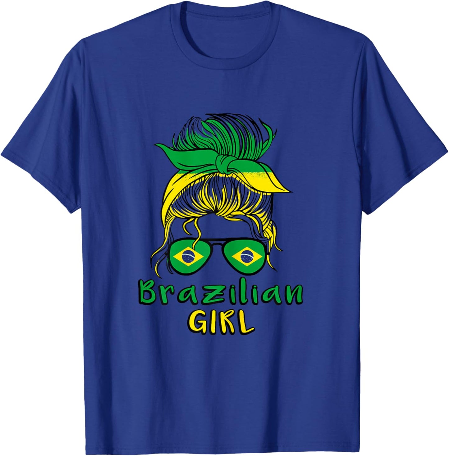 Brasilianisches Mädchen Brasilien Mädchen Brasilien Frauen Flagge T-Shirt - T-Shirt | Royal