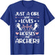 Girl Who Loves Horses And Archery Archers Bowhunter T-Shirt - T-Shirt | Royal