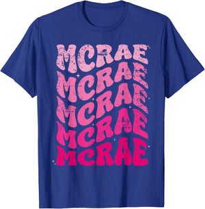 MCRAE Personalized Name I love MCRAE 70's Vintage T-Shirt - T-Shirt | Royal