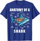 Anatomy Of A Shark Funny Marine Biology for Sharks Lovers T-Shirt - T-Shirt | Royal