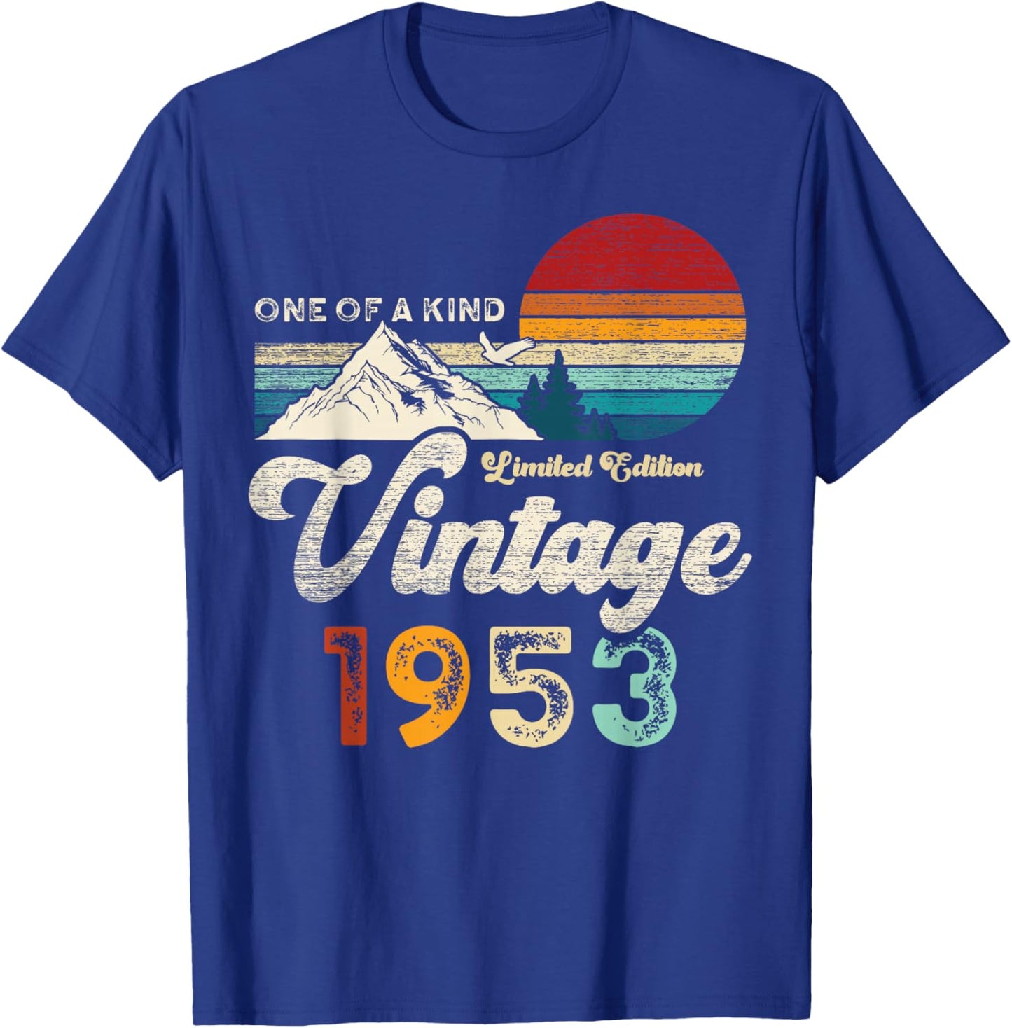 Vintage 1953 Montagnes Aigle Retro 73e Anniversaire T-Shirt - T-Shirt | Royal