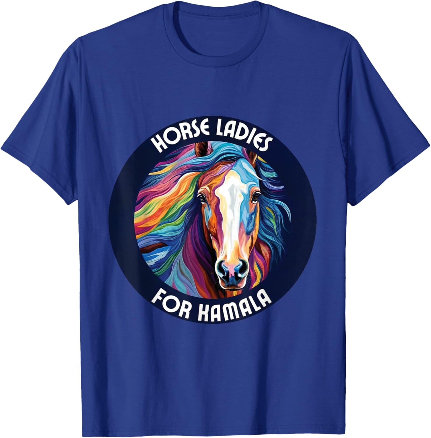 horse ladies for kamala harris Election Usa 2024 horse lady T-Shirt - T-Shirt | Royal
