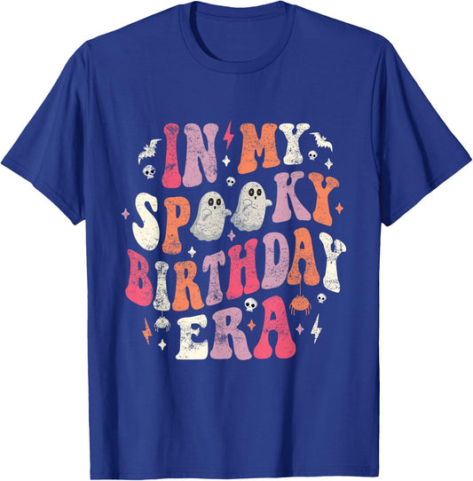 In My Spooky Birthday Era Funny Spooky Halloween Birthday T-Shirt - T-Shirt | Royal