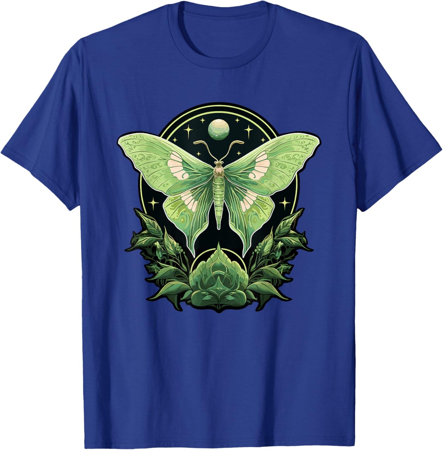 Luna Moth Insect Lover Witchy Aesthetic Moon Fairycore T-Shirt - T-Shirt | Royal