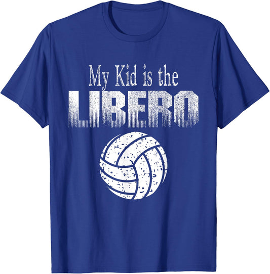 Volleyball Libero Mom or Dad T-Shirt - T-Shirt | Royal