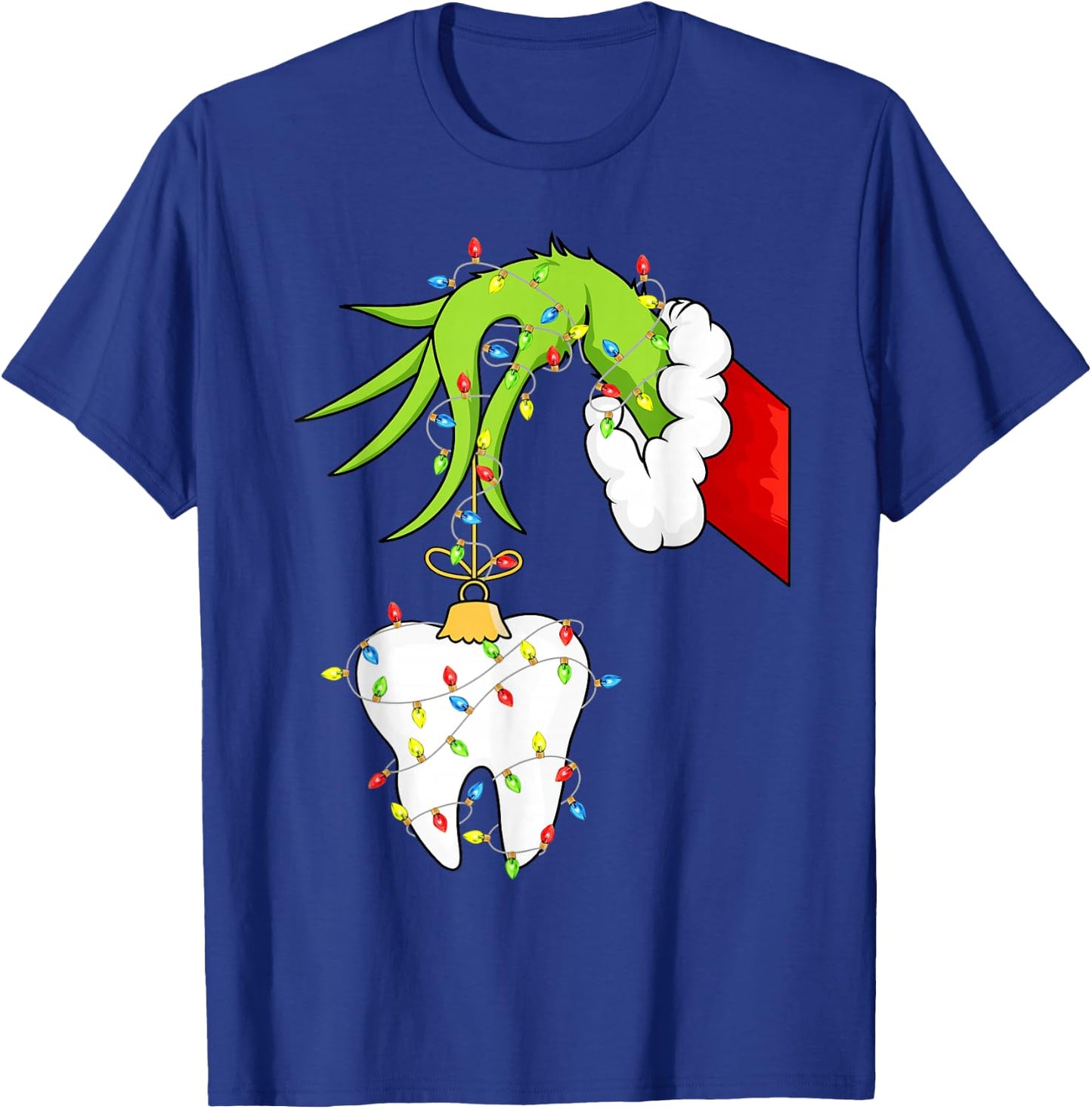 Tooth Dentist Dental Assistant Teeth Christmas Xmas Pajamas T-Shirt - T-Shirt | Royal
