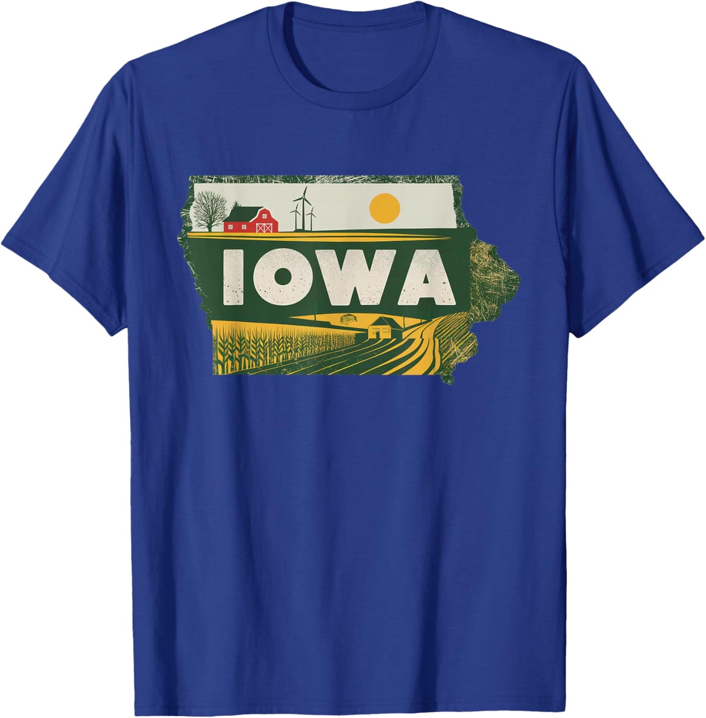 Iowa State of Iowa Retro Iowa T-Shirt - T-Shirt | Royal