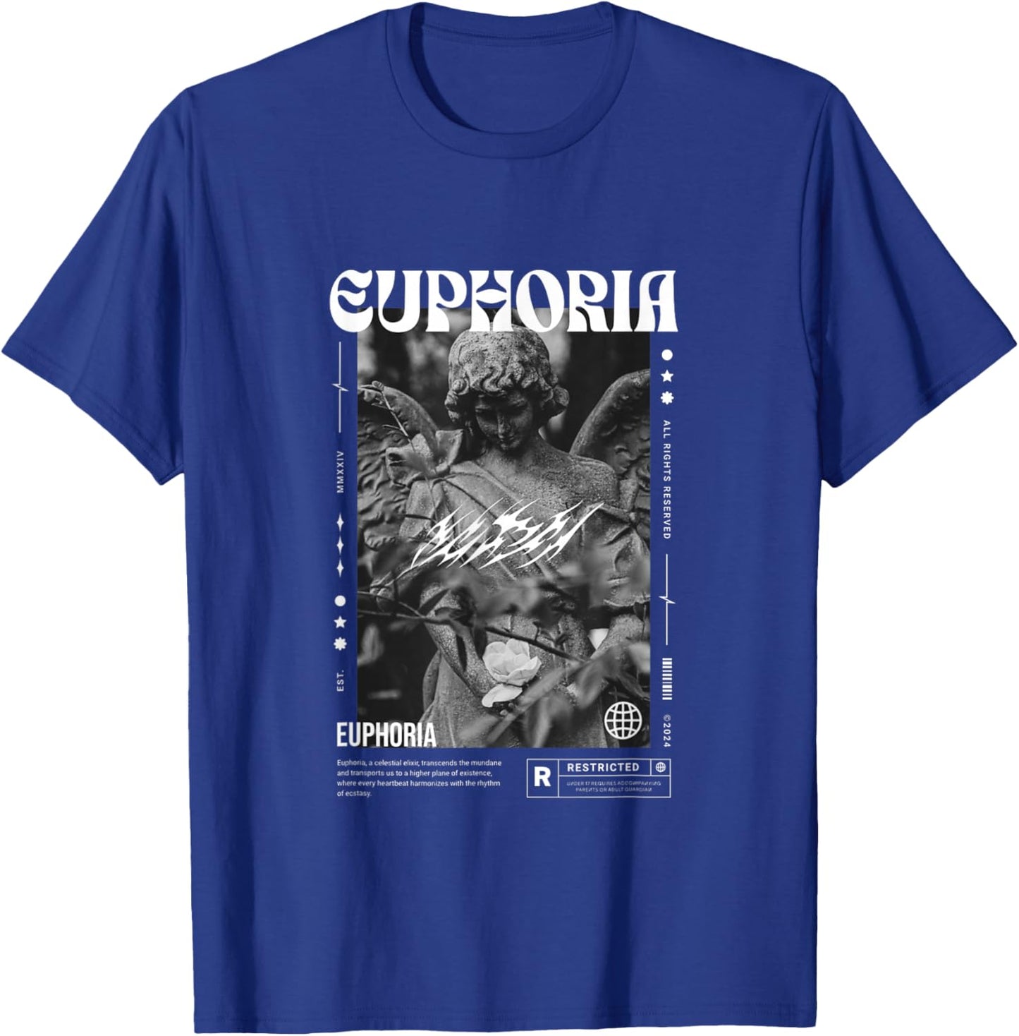 Euphoria Angel - Bold Urban Graffiti T-Shirt - T-Shirt | Royal