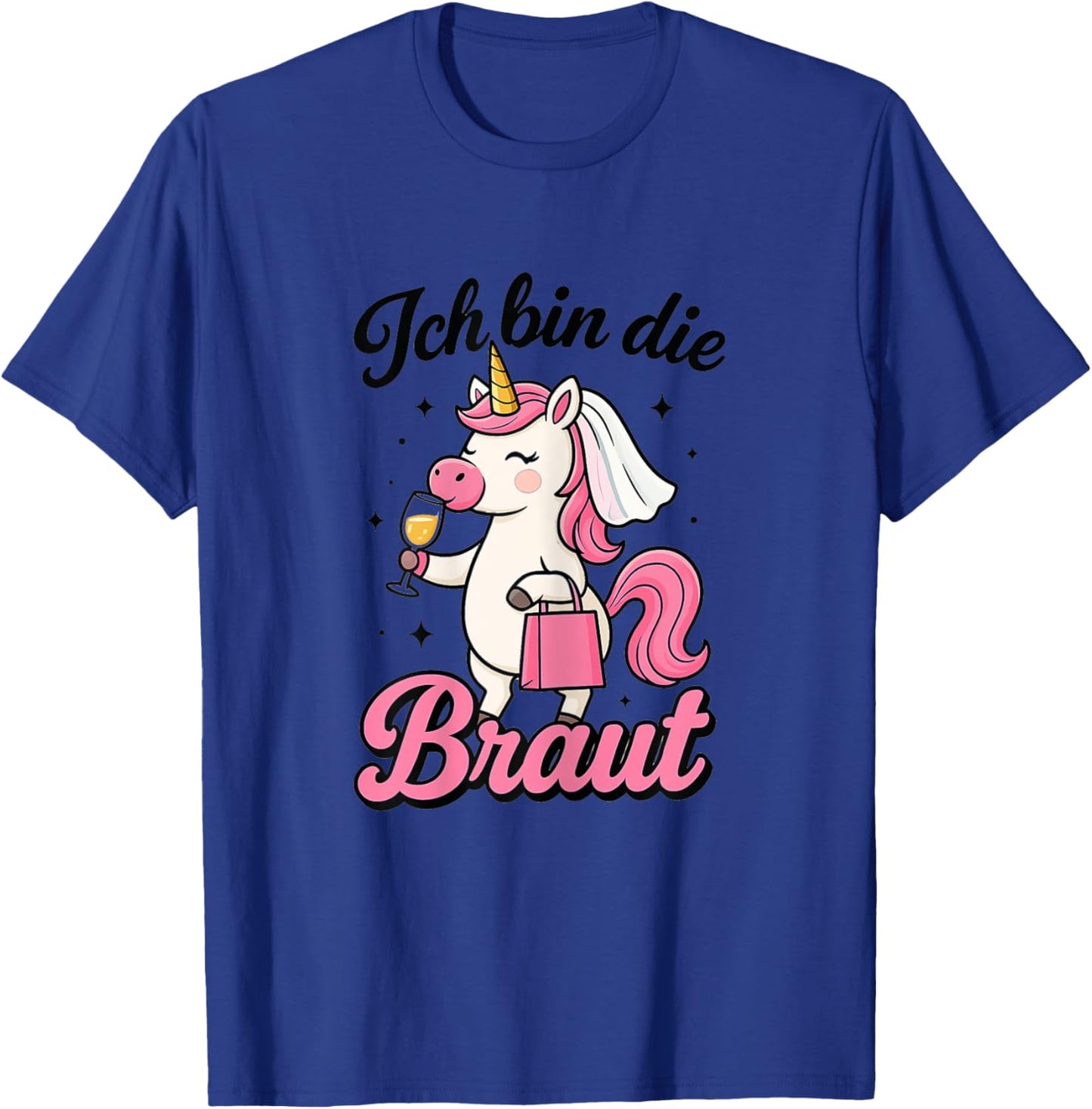 Ich bin die Braut Einhorn Junggesellenabschied Frauen JGA T-Shirt - T-Shirt | Royal