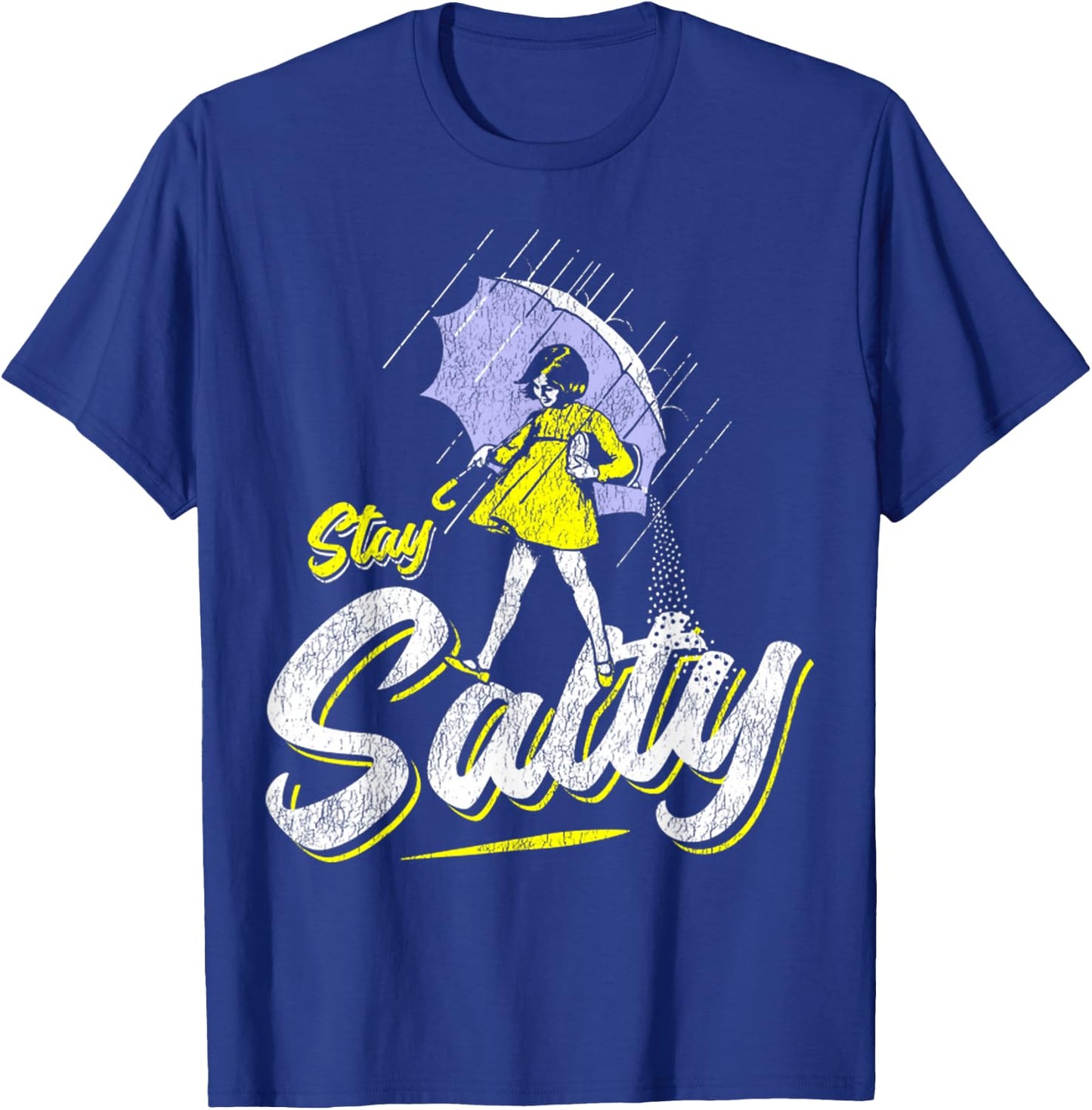 Vintage Salty Meme All These Flavors Girl holding Umbrella T-Shirt - T-Shirt | Royal