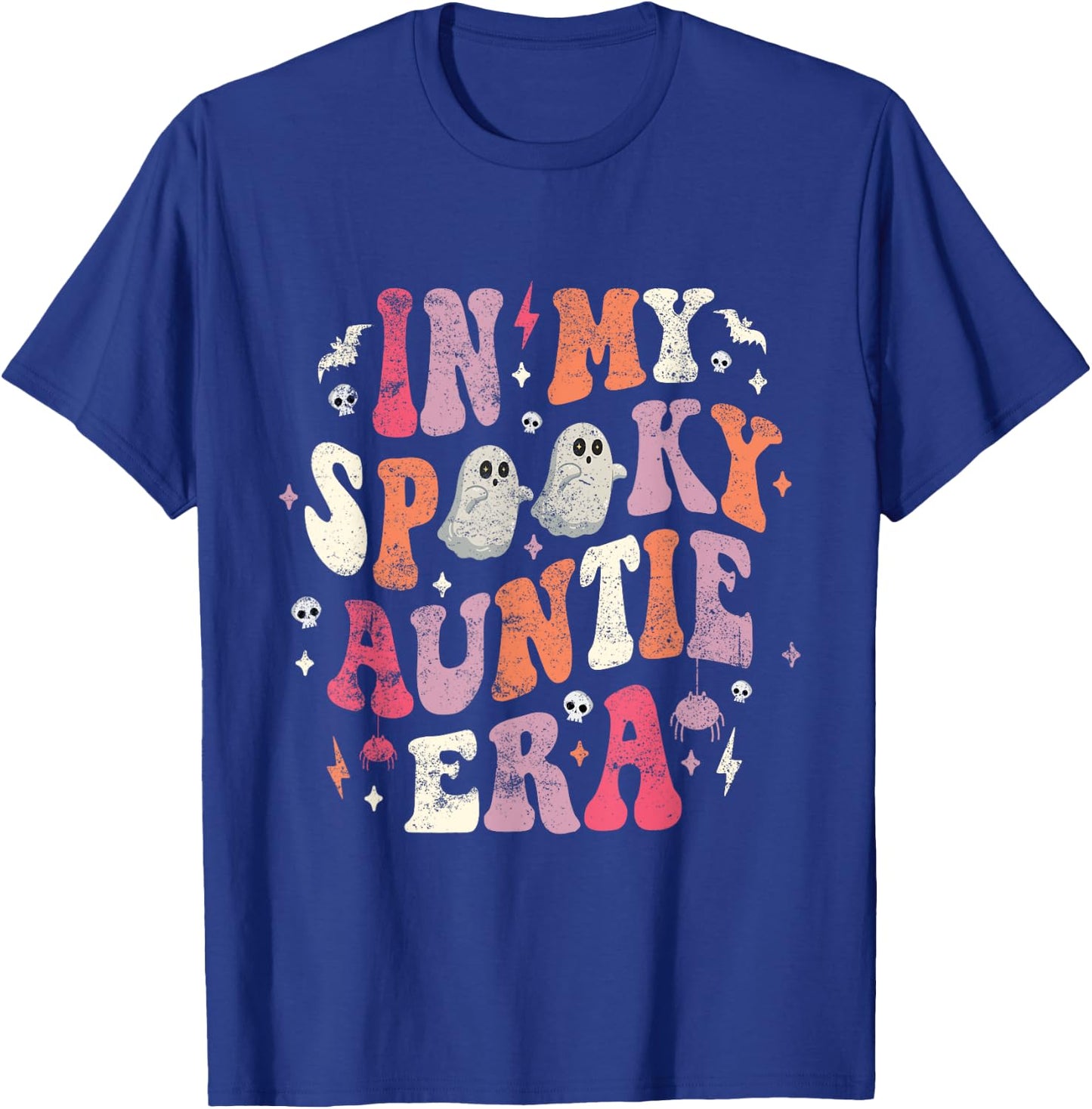In My Spooky Auntie Era Funny Ghost Auntie Halloween T-Shirt - T-Shirt | Royal