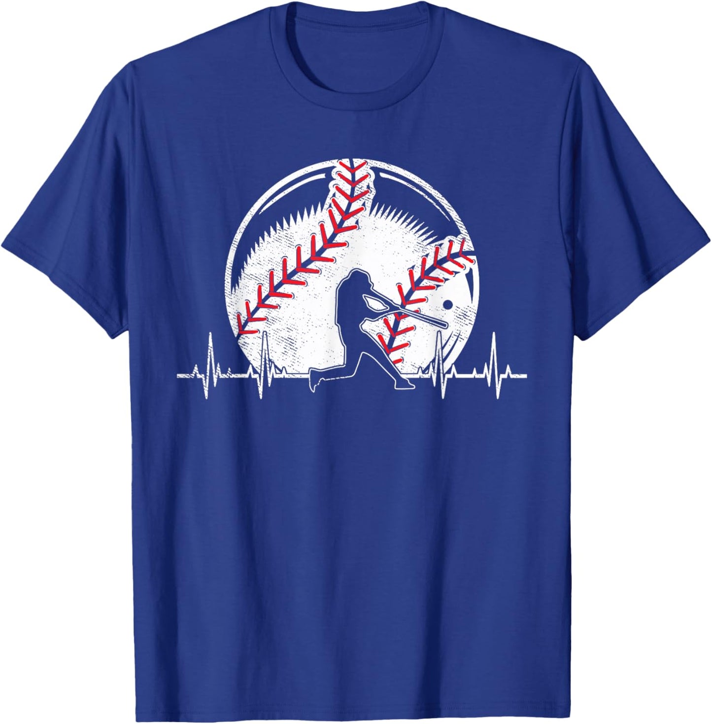 Baseball Heartbeat Gifts For Boys Who Love Baseball T-Shirt - T-Shirt | Royal