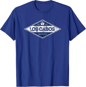 Cabo San Lucas Mexico Retro Badge Souvenir T-Shirt - T-Shirt | Royal