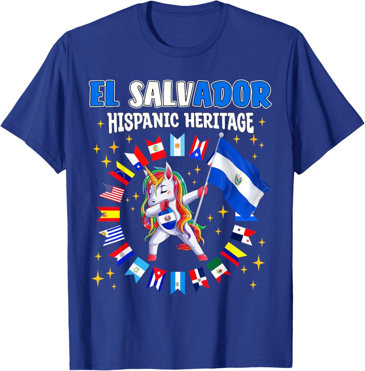 Hispanic Heritage Month El Salvador kids boys girls toddler T-Shirt - T-Shirt | Royal