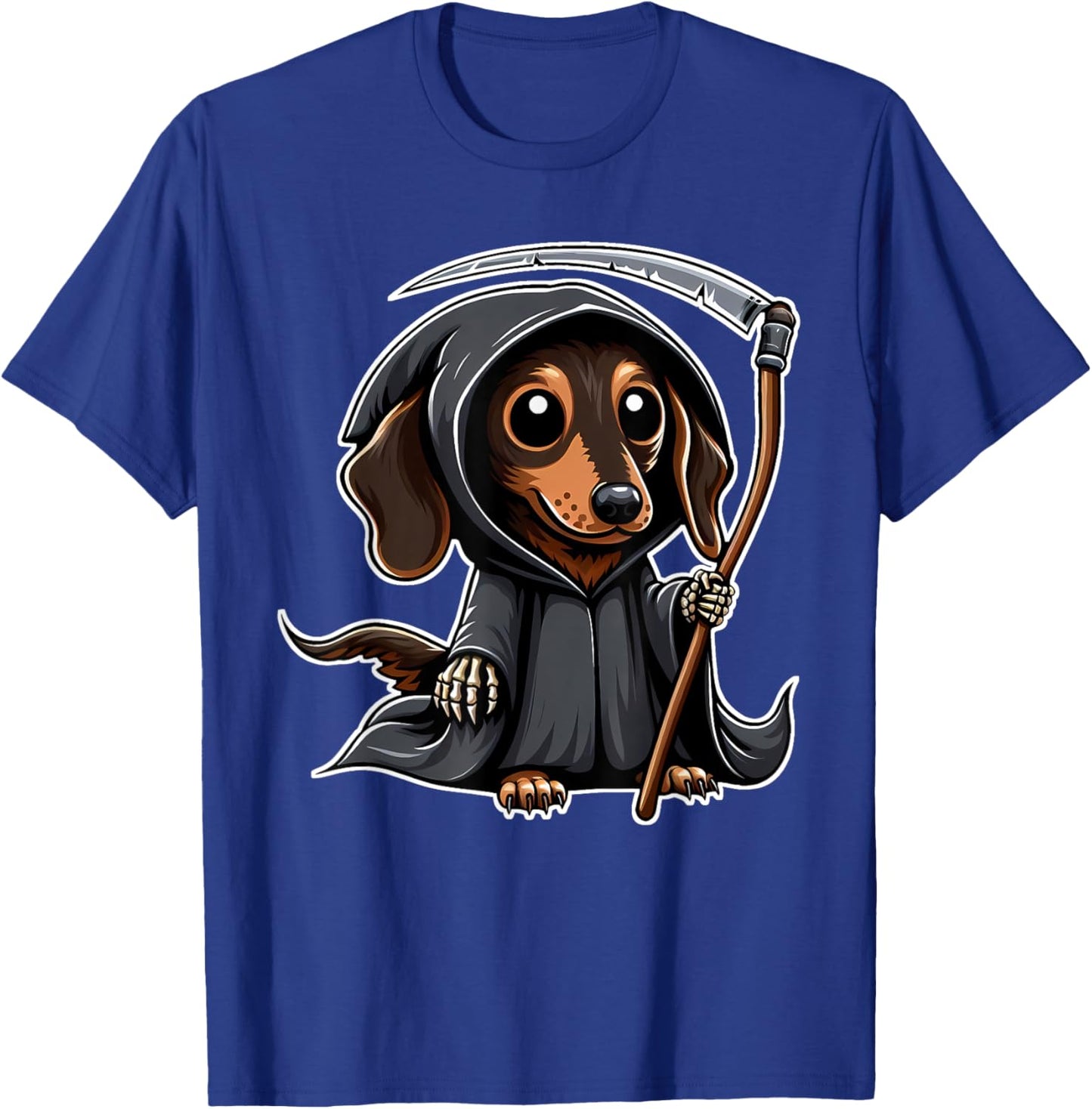 Weiner Dog Halloween Dachshund Grim Reaper T-Shirt - T-Shirt | Royal