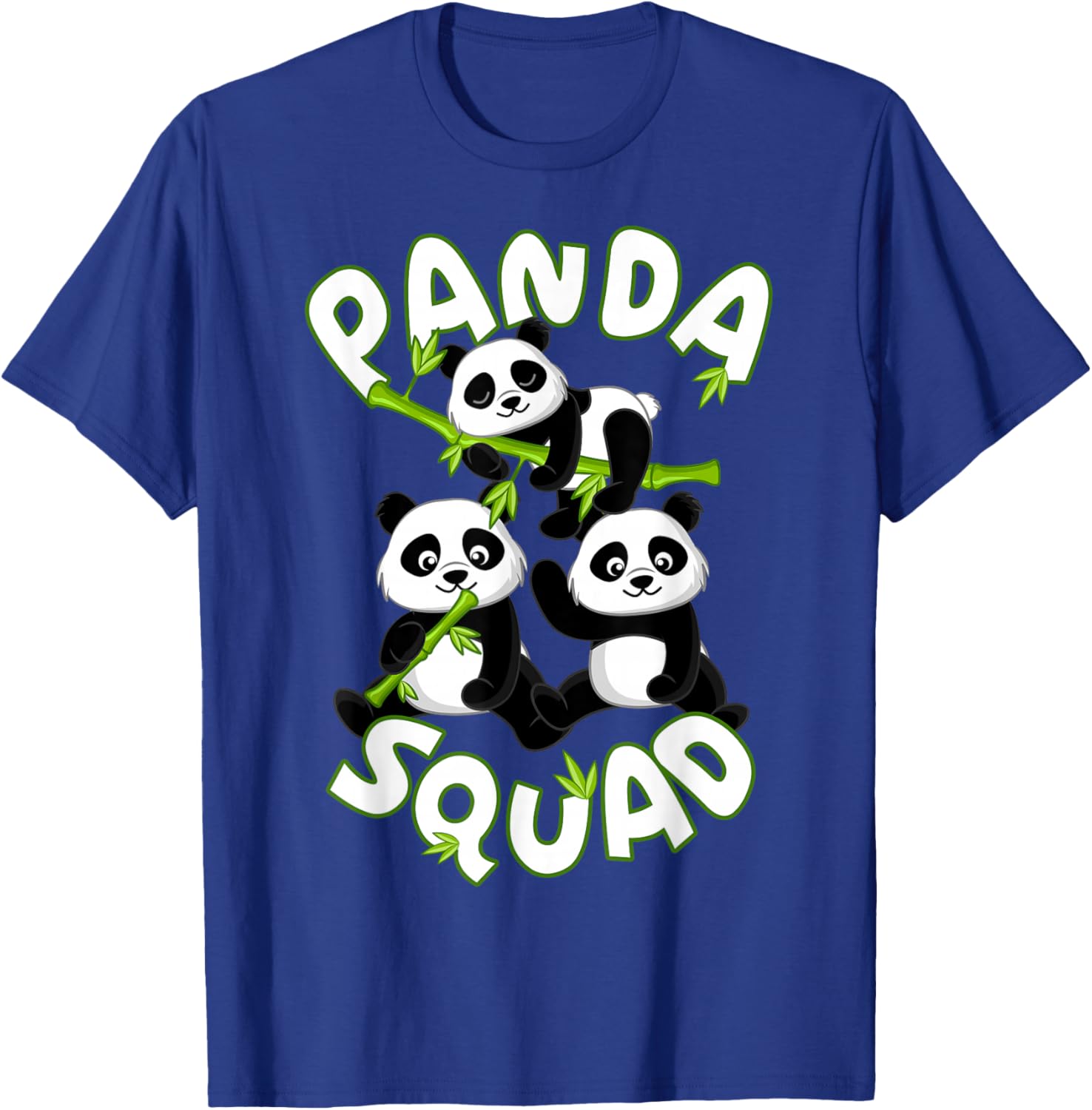 Cute Panda Family Graphic - Panda Squad T-Shirt - T-Shirt | Royal